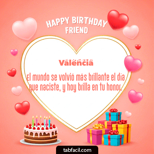 GIF de Valencia - Happy Birthday Friend