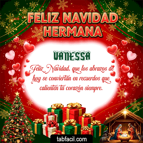 Feliz Navidad Hermana Feliz Navidad Vanessa