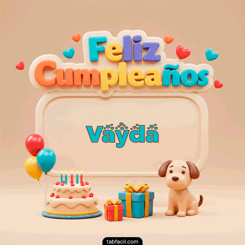 Feliz Cumpleaños Vayda