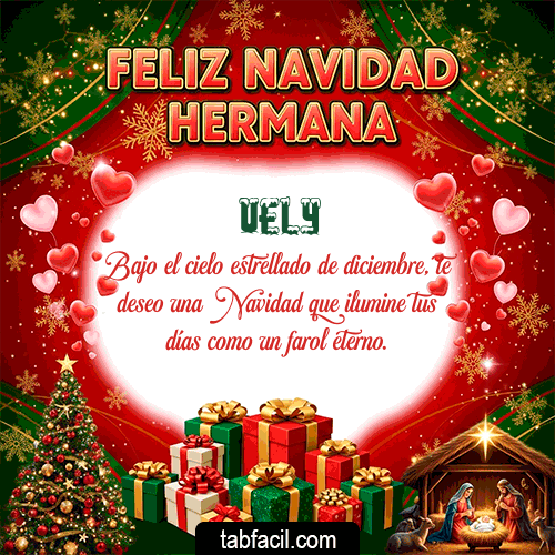 GIF de Vely - Feliz Navidad Hermana