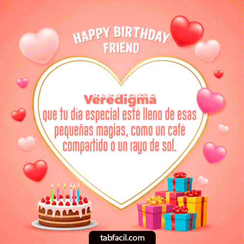 Feliz Cumpleaños Veredigma GIF