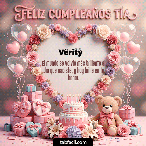 GIF de Verity - Feliz Cumpleaños Tía
