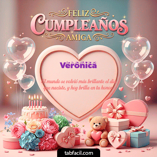 GIF de Veronica - Amiga Feliz Cumpleaños