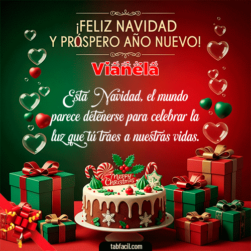 Gif Feliz Navidad y Próspero Año Nuevo Vianela