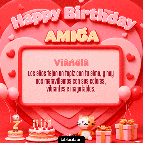 GIF de Vianela - 🍰 Happy BirthDay Amiga