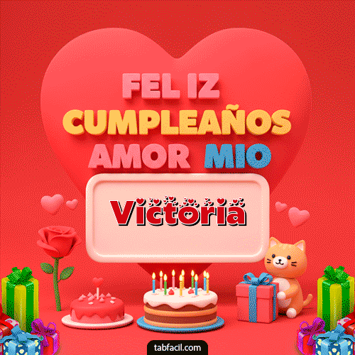 Ver GIF de 💖 Feliz Cumpleaños Amor Mio GIF de Victoria - 💖 Feliz Cumpleaños Amor Mio