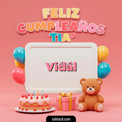 Feliz Cumpleaños Vidal GIF