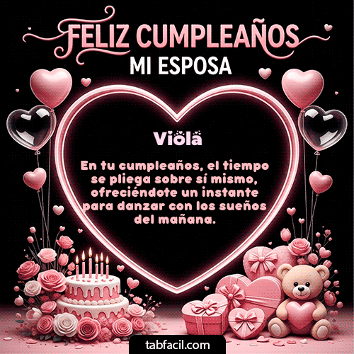 GIF de Viola - Feliz Cumpleaños Mi Esposa
