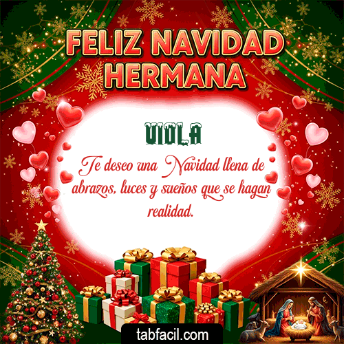 Feliz Navidad Hermana Feliz Navidad Viola