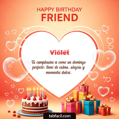 GIF de Violet - Happy Birthday Friend