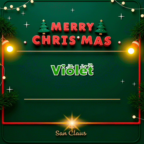 MERRY CHRISTMAS Feliz Navidad Violet