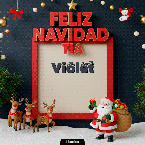 Feliz Navidad Tía Feliz Navidad Violet