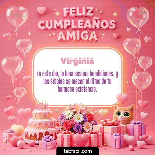 GIF de Virginia - Feliz Cumpleaños Amiga!