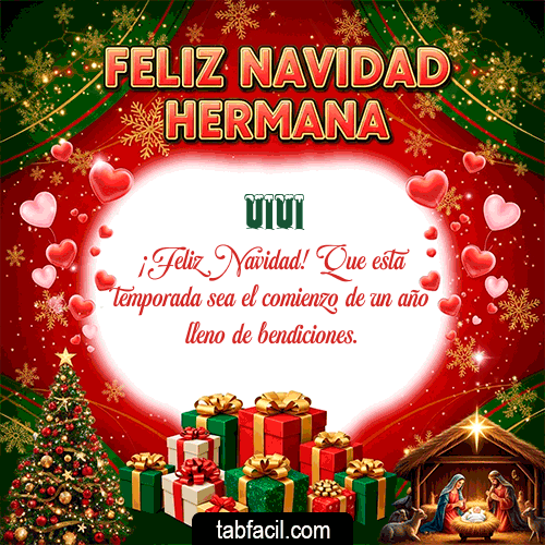 Gif Feliz Navidad Hermana Feliz Navidad Vivi