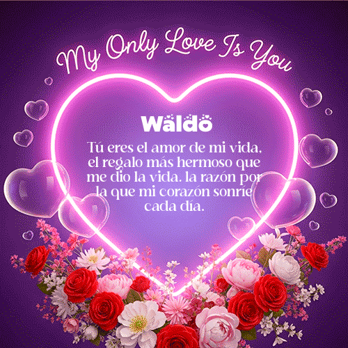 My Only Love Feliz Dia Amor Waldo