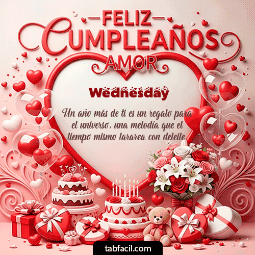 GIF de Wednesday - Feliz Cumpleaños Amor