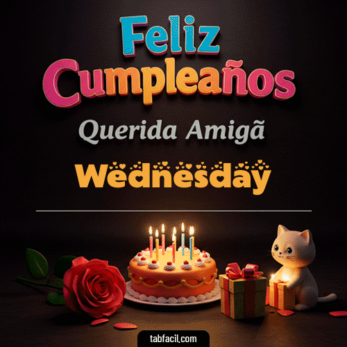 Feliz Cumpleaños Querida Amiga Wednesday