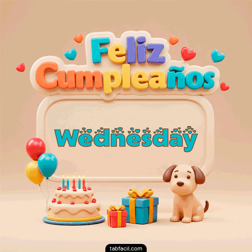 Gif Feliz Cumpleaños Wednesday