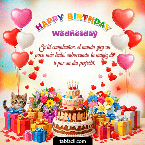 GIF de Wednesday - Happy BirthDay