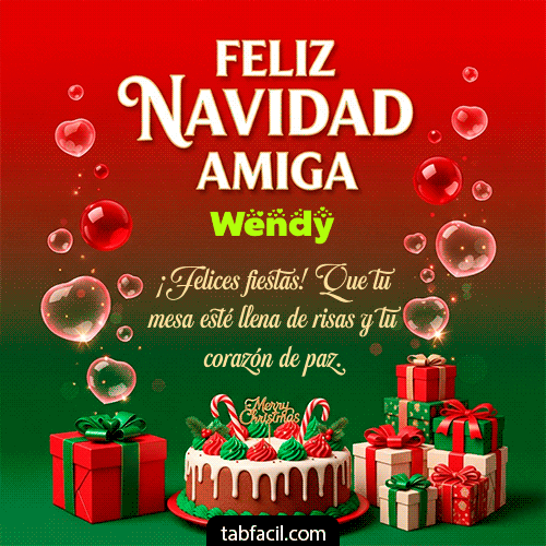 Feliz Navidad Amiga Feliz Navidad Wendy