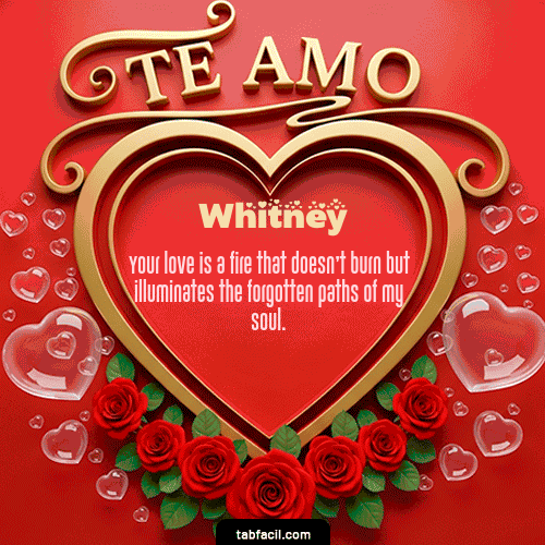 Te Amo Feliz Dia Amor Whitney