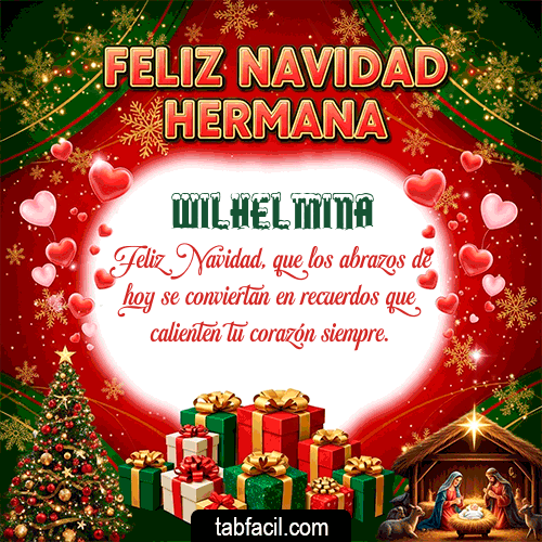 GIF de Wilhelmina - Feliz Navidad Hermana
