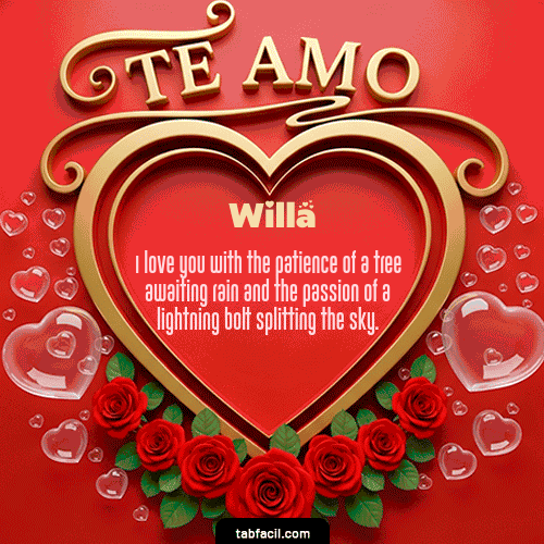 Te Amo Feliz Dia Amor Willa
