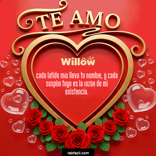 Te Amo Feliz Dia Amor Willow