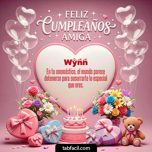 Gif Feliz Cumpleaños Amiga Wynn