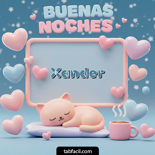 Gif Luna estrellas de buenas noches Xander