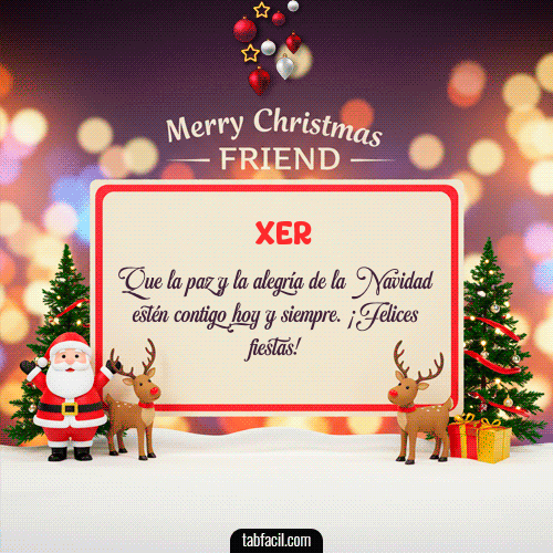 Merry Christmas Friend Feliz Navidad Xer