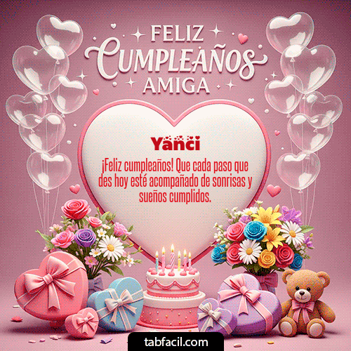 Gif Feliz Cumpleaños Amiga Yanci