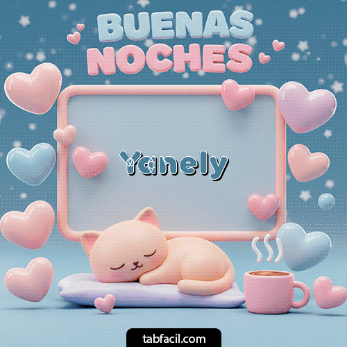 GIF Animado de Buenas Noches para Yanely - Luna estrellas de buenas noches