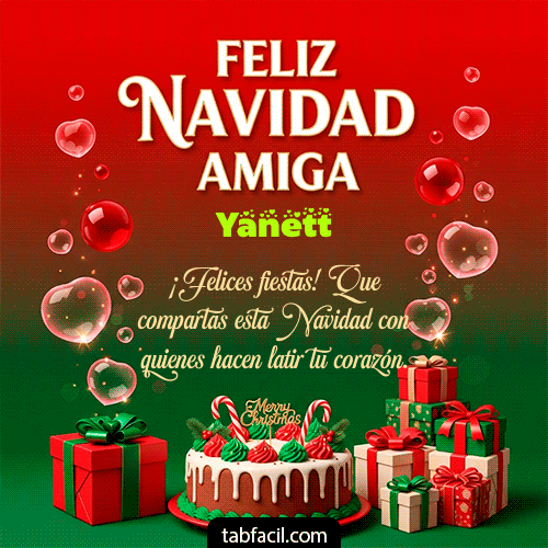 Gif Feliz Navidad Amiga Yanett