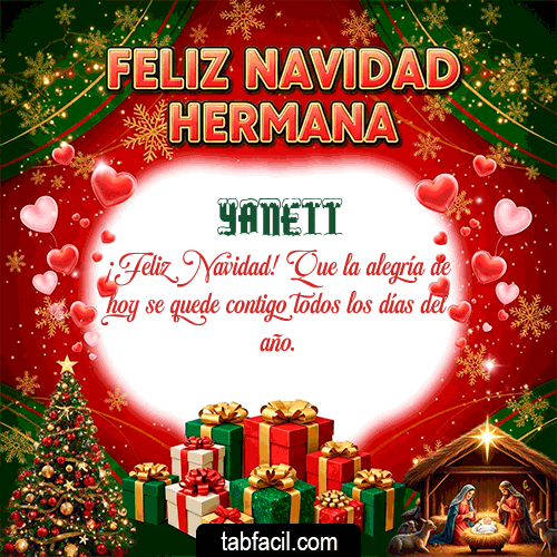 Gif Feliz Navidad Hermana Yanett