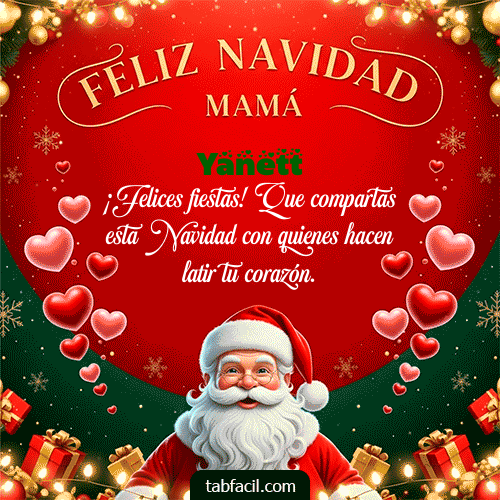 Gif Feliz Navidad Mamá Yanett