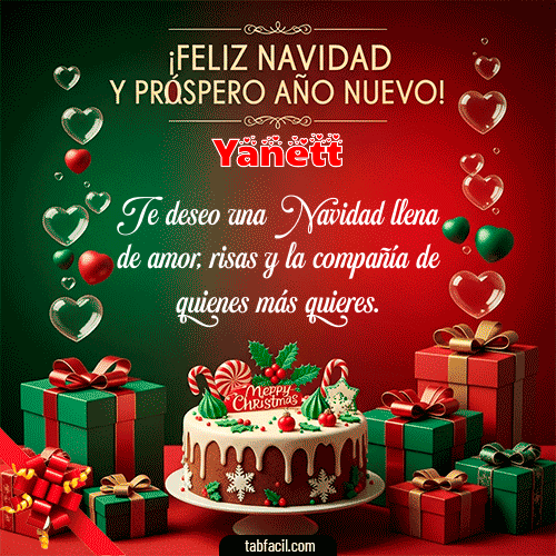 Gif Feliz Navidad y Próspero Año Nuevo Yanett