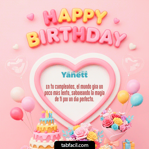 Gif Happy Birthday Amiga Yanett