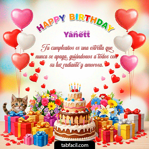 Gif Happy BirthDay Yanett