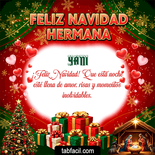 GIF de Yani - Feliz Navidad Hermana