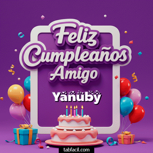 GIF Animado de Feliz Cumpleaños para Yanuby - 🥂 Feliz Cumpleaños Amigo