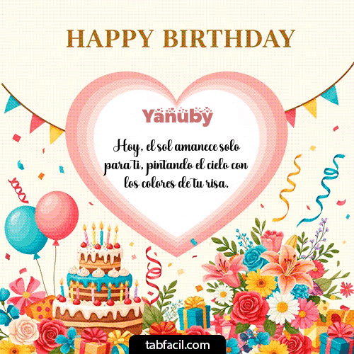 GIF Animado de Feliz Cumpleaños para Yanuby - Happy BirthDay Friend!