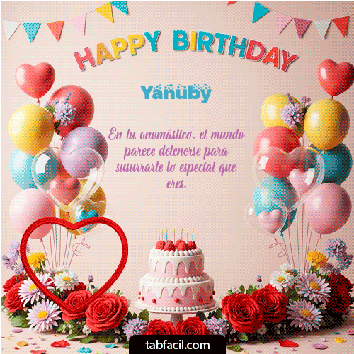 GIF Animado de Feliz Cumpleaños para Yanuby - Happy birthday, my friend!