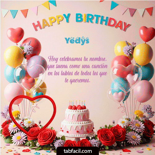 Feliz Cumpleaños Yedys GIF