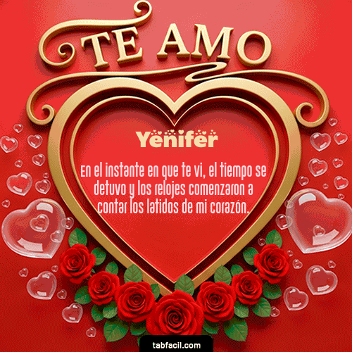 Te Amo Feliz Dia Amor Yenifer