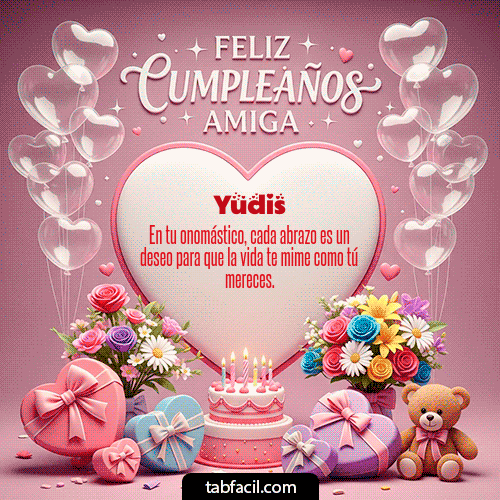 Gif Feliz Cumpleaños Amiga Yudis