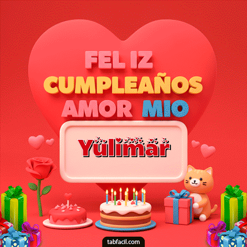 Gif 💖 Feliz Cumpleaños Amor Mio Yulimar