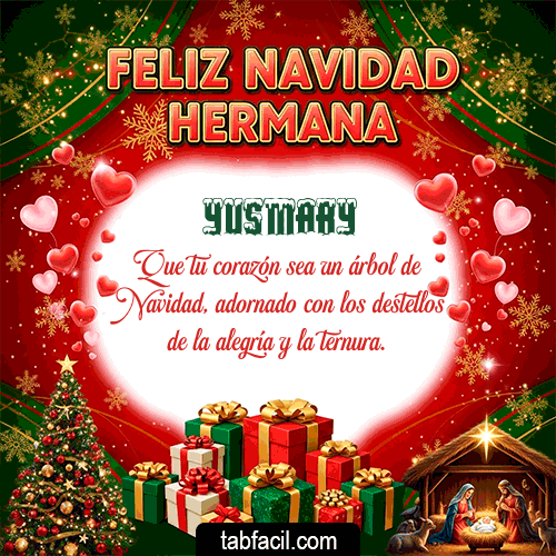 GIF de Yusmary - Feliz Navidad Hermana