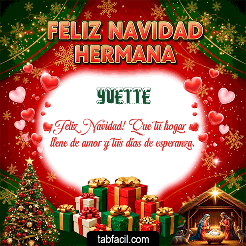 Feliz Navidad Hermana Feliz Navidad Yvette