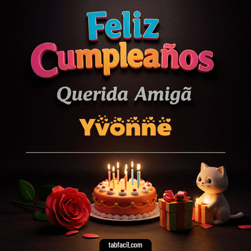 Gif Feliz Cumpleaños Querida Amiga Yvonne